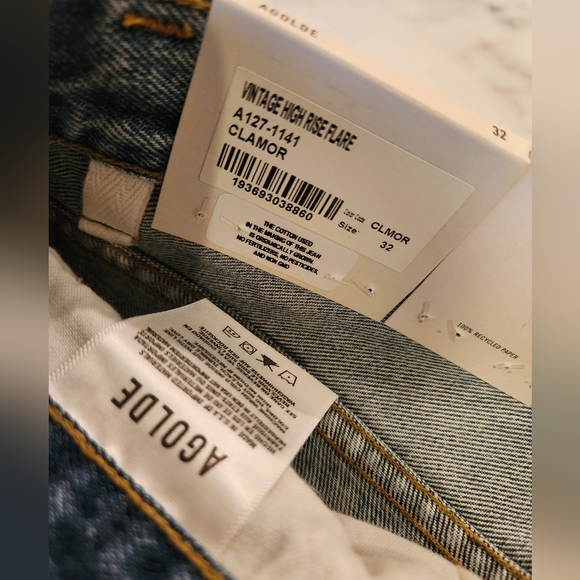 Agolde Vintage High Rise Flare Clamor denim jeans NWT - Picture 7 of 13